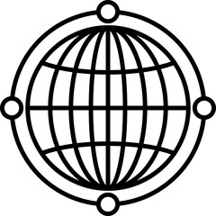 Canvas Print - Global connection icon or symbol.