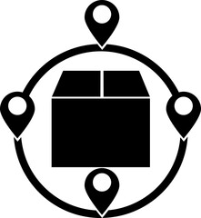 Wall Mural - Delivery location icon or symbol.