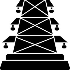 Sticker - Illustration of black power line icon