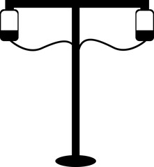 Wall Mural - B&W transfusion with iv stand. Glyph icon or symbol.