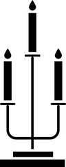 Poster - Candelabra icon in black and white color.