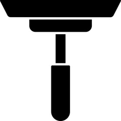 Poster - Flat style squeegee in black and white color.