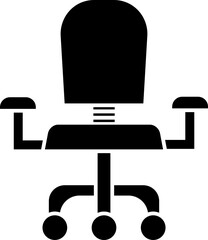 Poster - Illustration of a black armchair icon. 