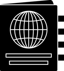 Sticker - B&W passport icon or symbol.