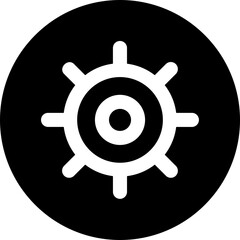 Wall Mural - Flat style cogwheel icon or symbol.