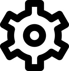 Wall Mural - Isolated setting or cogwheel icon in line art.