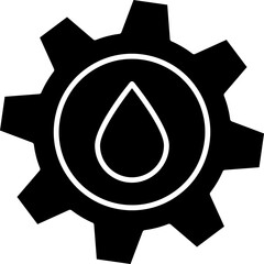 Poster - Isolated cogwheel icon or symbol.