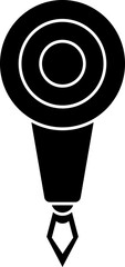 Poster - B&W threader icon. Glyph sign or symbol.