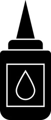 Wall Mural - B&W oil bottle icon or symbol in flat style.