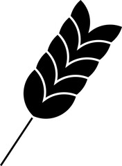 Sticker - Wheat ear icon or symbol in flat style.