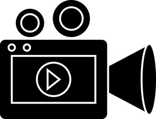 Sticker - Isolated icon or symbol or video camera.