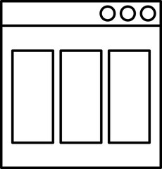 Poster - Web page icon or symbol in line art.