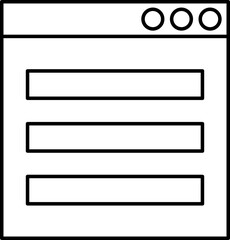 Poster - Web browser icon or symbol line art.