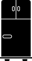 Poster - Refrigerator icon or symbol in b&w color.