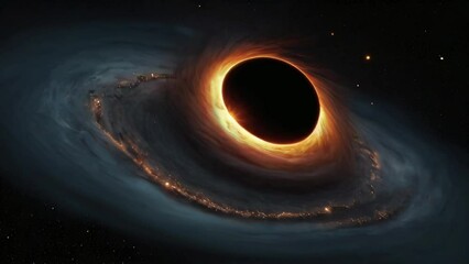 Wall Mural - Glowing light blackhole in outer space galaxy