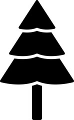 Sticker - Christmas tree glyph icon.