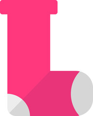 Poster - Pink and white socks icon in flat style.