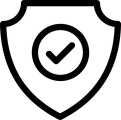 Canvas Print - Security verify icon or symbol in line art.