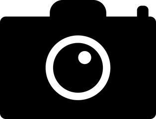 Sticker - B&W illustration of camera icon.