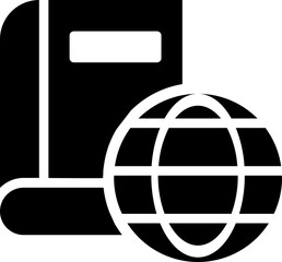 Sticker - Atlas icon or symbol in b&w color.