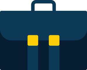 Poster - Briefcase icon in blue color.