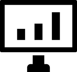 Wall Mural - Financial analytic chart graphs on computer screen. Business marketing analysis concept icon. 