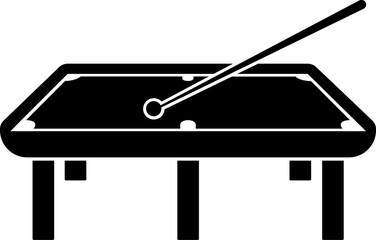 Sticker - isolated snooker table flat icon.