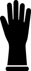 Sticker - Hand gloves icon in flat style.