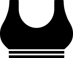 Poster - Sports bra icon in black color.