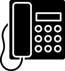 Sticker - Glyph telephone icon or symbol.