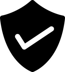 Poster - Security check icon in b&w color.