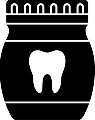 Poster - Dental bottle or mouthwash icon.