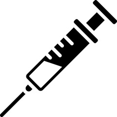 Canvas Print - Isolated syringe icon in b&w color.