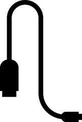 Poster - Flat style usb cable icon.