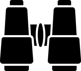 Poster - Binocular glyph icon or symbol.