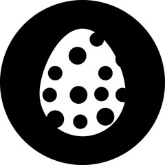 B&W easter egg icon in flat style.