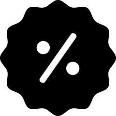 Sticker - Discount tag sticker icon in b&w color.