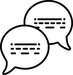 Poster - Speech bubble icon in thin line art.