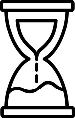 Canvas Print - Line art illustration of hourglass icon.