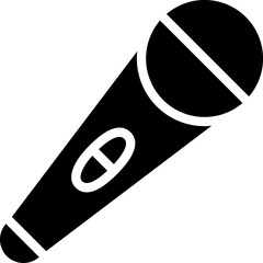 Wall Mural - Isolated microphone icon in b&w color.