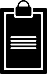 B&W illustration of clipboard icon.