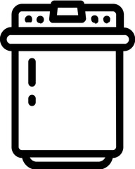 Sticker - Kitchen oven icon in line art.