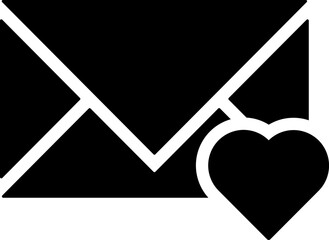 Poster - Email favorite message icon or symbol.