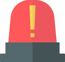 Poster - Warning siren icon in flat style.