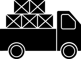 Canvas Print - Delivery truck icon or symbol.