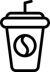 Poster - Soft drink icon in line art.