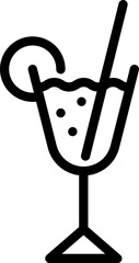 Sticker - Lemonade icon in thin line art.