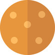 Brown cookies or biscuits icon in flat style.