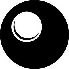 Sticker - Billiards ball icon in b&w color.