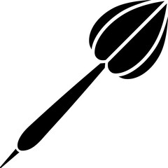 Sticker - B&W illustration of dart arrow icon.